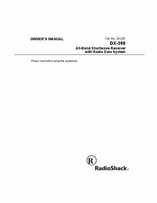 Radio Shack Satellite Radio DX-398-page_pdf
